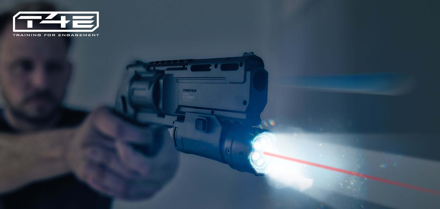 PACK T4E TR50 GEN.2 CAL 50 - 13 J + Lampe laser avec laser et lumière à LED.
