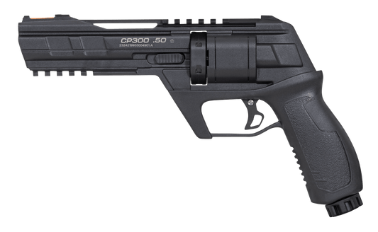Snowpeak CP300 revolver à CO₂ calibre .50, arme de défense non létale pour entraînement.