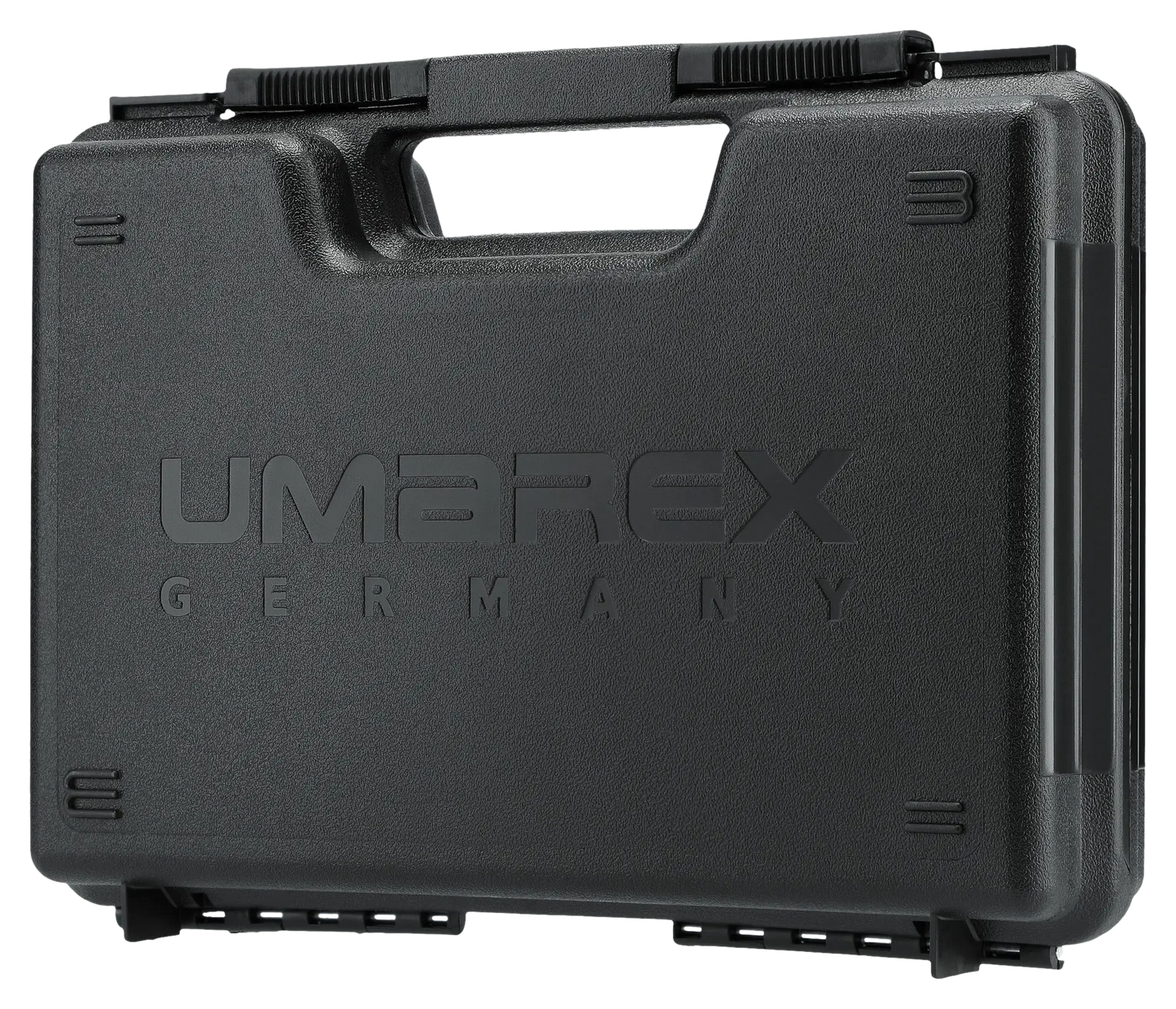 Établissement d'un étui de transport noir Umarex pour armes de défense et accessoires de tir.