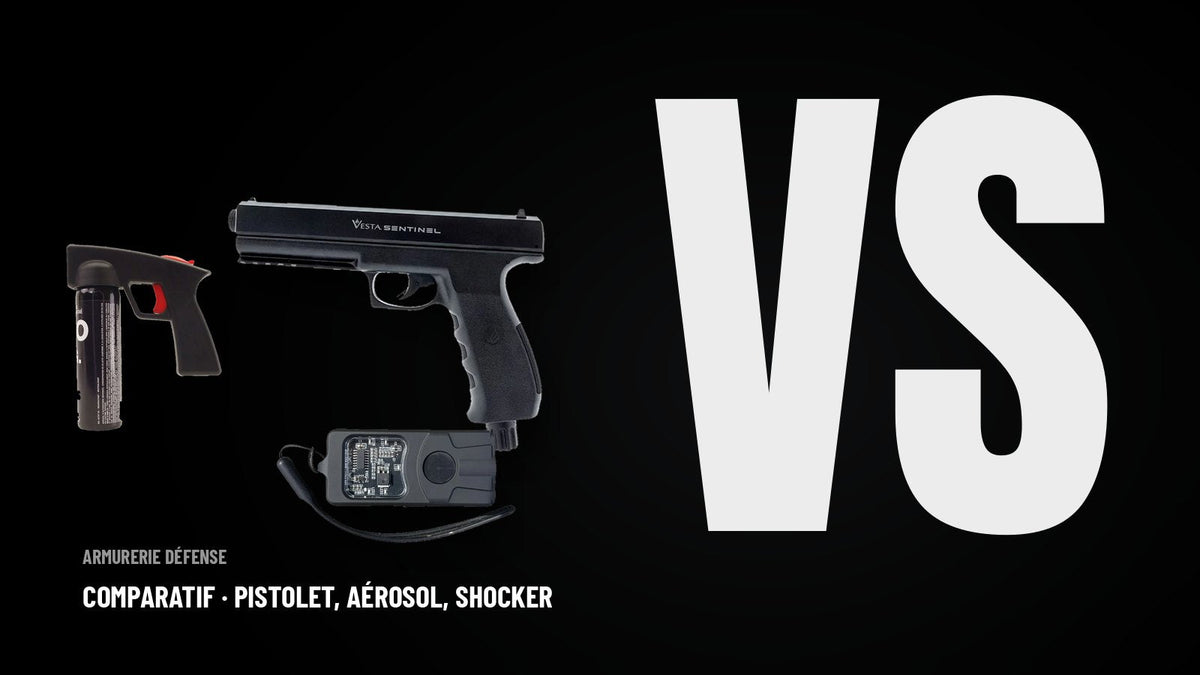 Pistolet de défense, bombe lacrymogène ou shocker : lequel choisir ? — Armurerie Défense