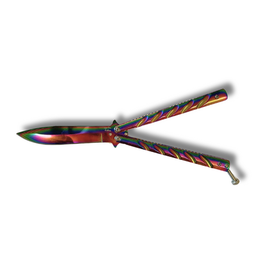 Couteau papillon anodisé Lame 10cm