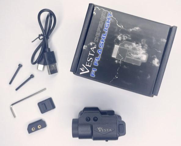 Vesta Defense F1 Lampe Tactique Strobe USB 21mm 500lm étanche IPX4