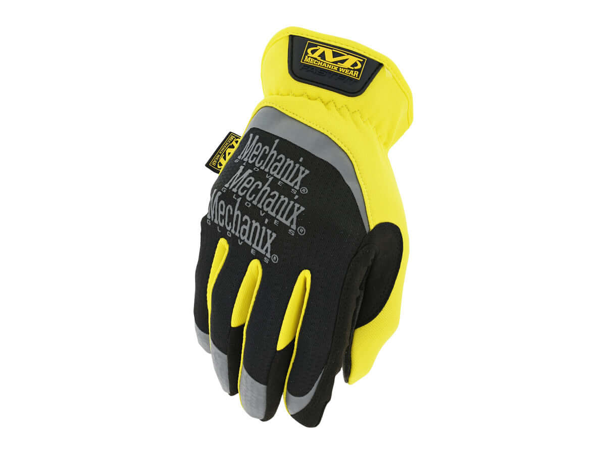 Mitaine Mechanix Gants FAST-FIT 0.5MM en noir et jaune, offrant précision et confort ultra-fin.