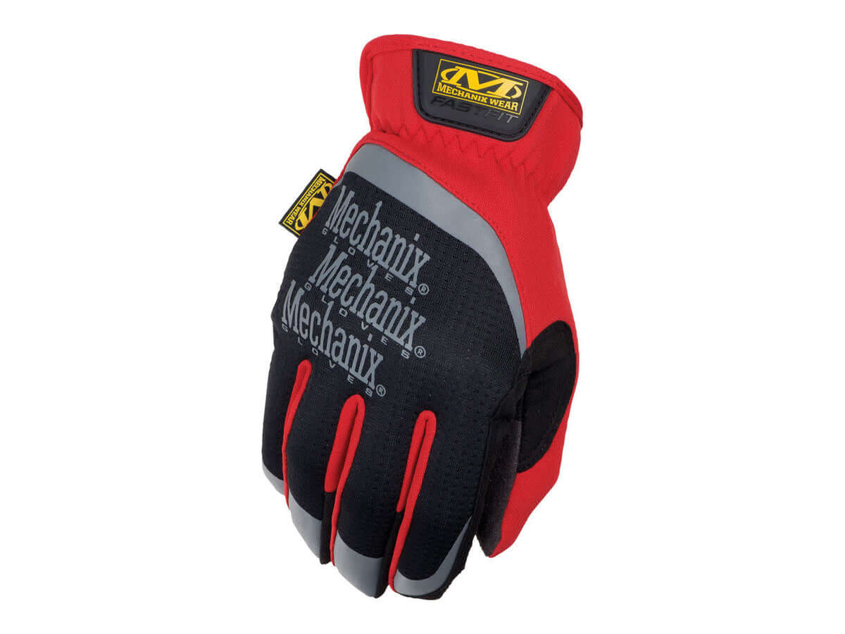 Mechanix Gants FAST-FIT 0.5MM en rouge et noir, offrant précision et confort ultra-fin.