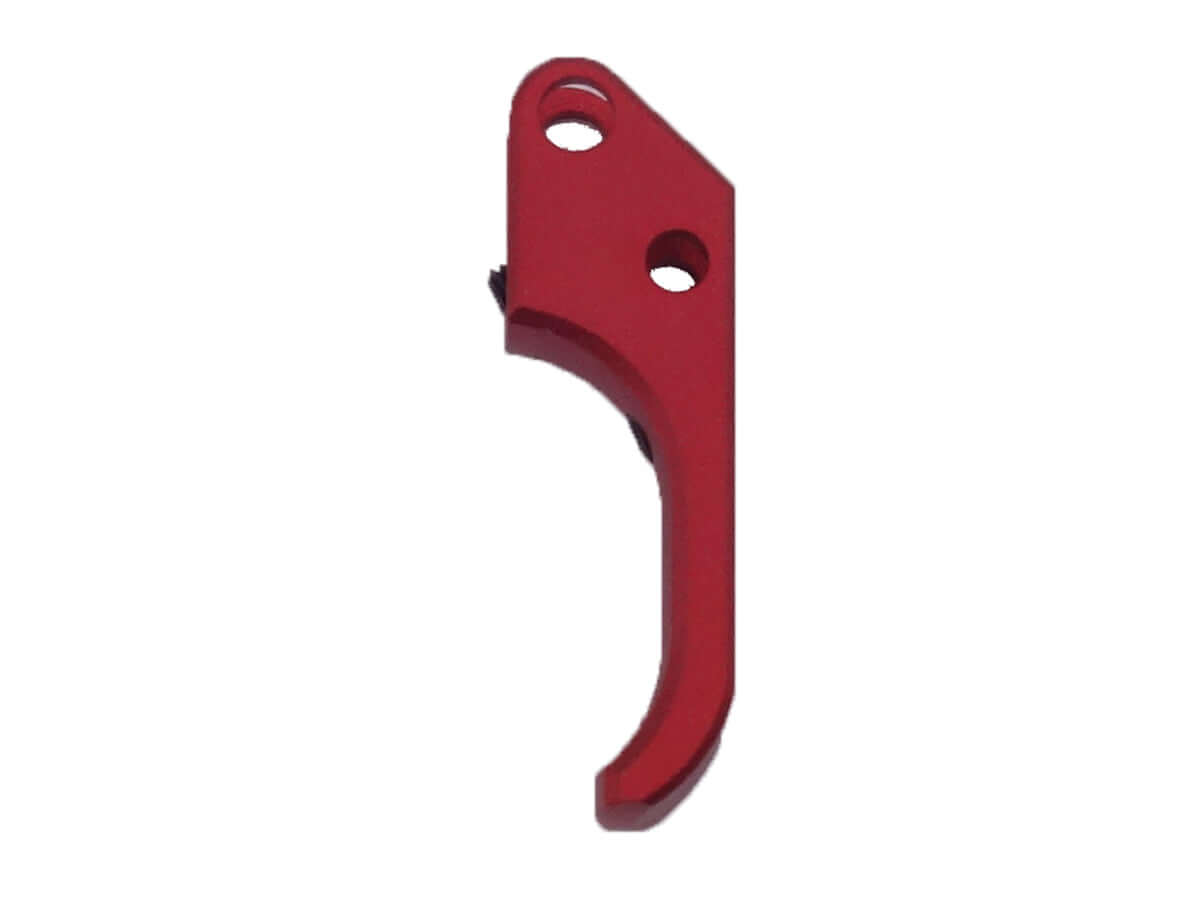 ASG Détente Custom SAO anodizée rouge pour CZ SP-01 Shadow en aluminium usiné pour compétition.