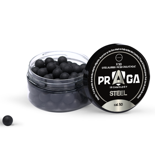 Boîte de balles Caoutchouc Métal Cal 0.50 (x50)