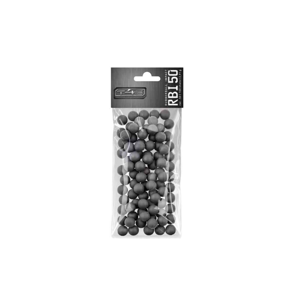 balles calibre 50 caoutchouc noyau acier en sachet transparent, idéal pour lanceurs CO₂