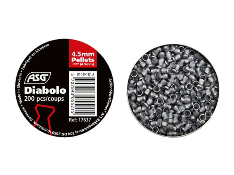 ASG Plombs diabolo 4.5mm (x 200) – boîte de plombs diabolo 4.5 mm pour carabines et pistolets à air comprimé.
