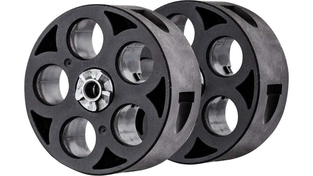 BARILLET T4E TR68 CAL 68 X2 - Lot de 2 barillets pour revolver T4E TR68, polymère robuste, compatible Gen1 et Gen2.