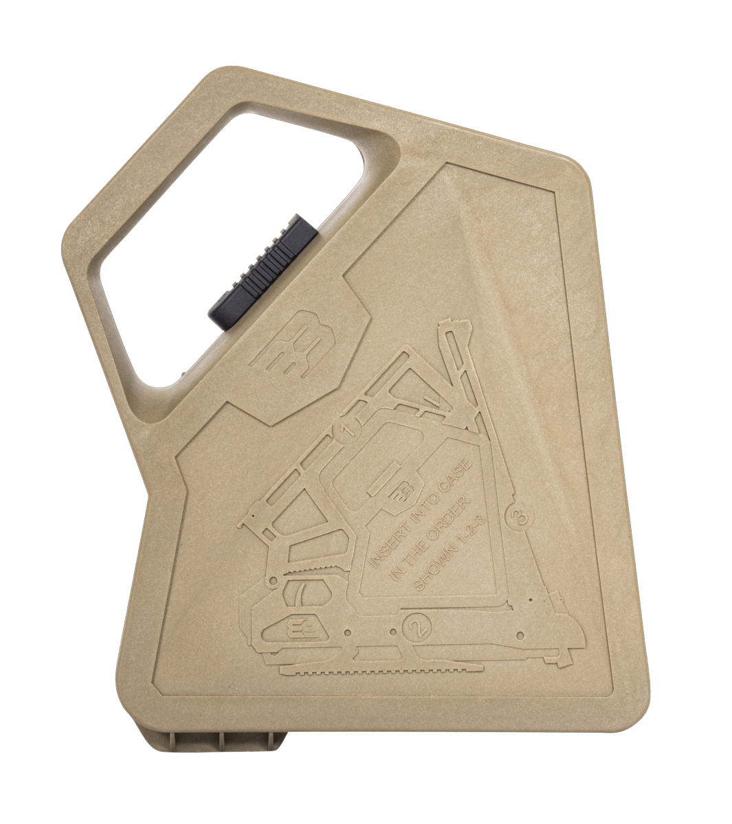 Black Bunker Carabine Pliante BM8 4.5mm Break barrel 19.9J in compact case for easy transport and storage.