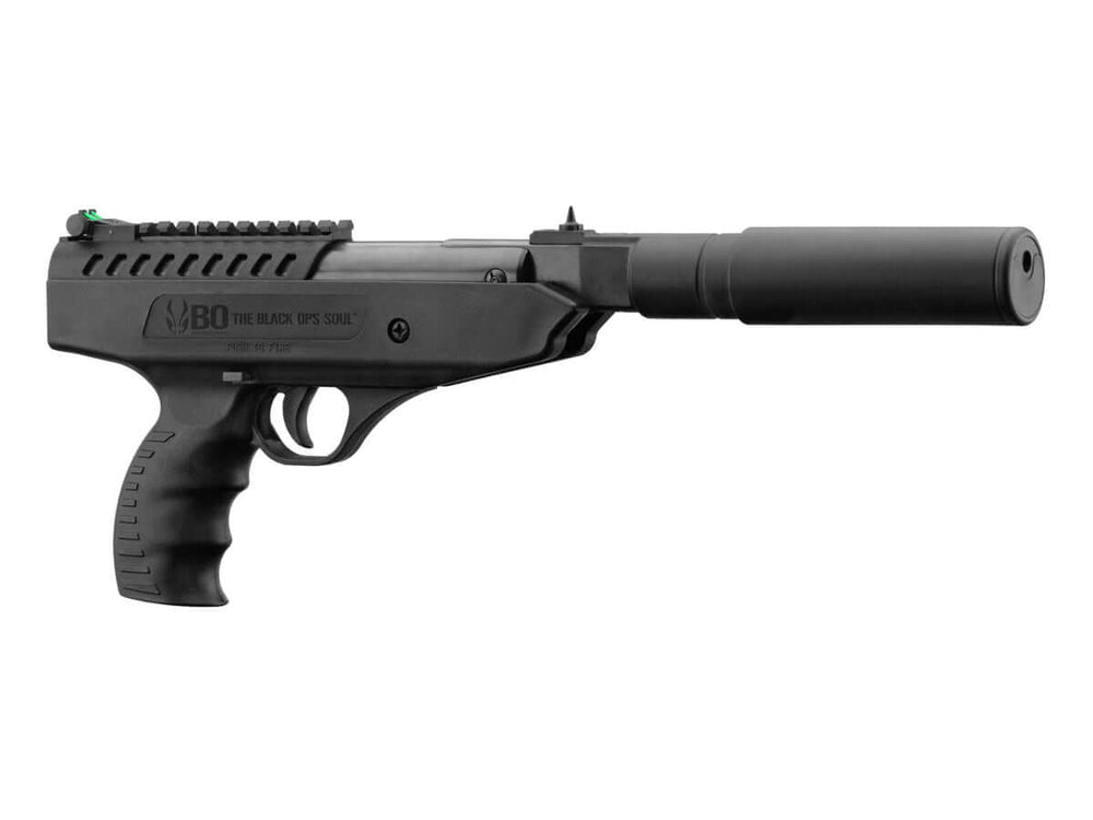 BLACKOPS Pistolet break barrel Langley Silencer 5.5mm(.22) 7J - Pistolet à air comprimé avec modérateur de son.