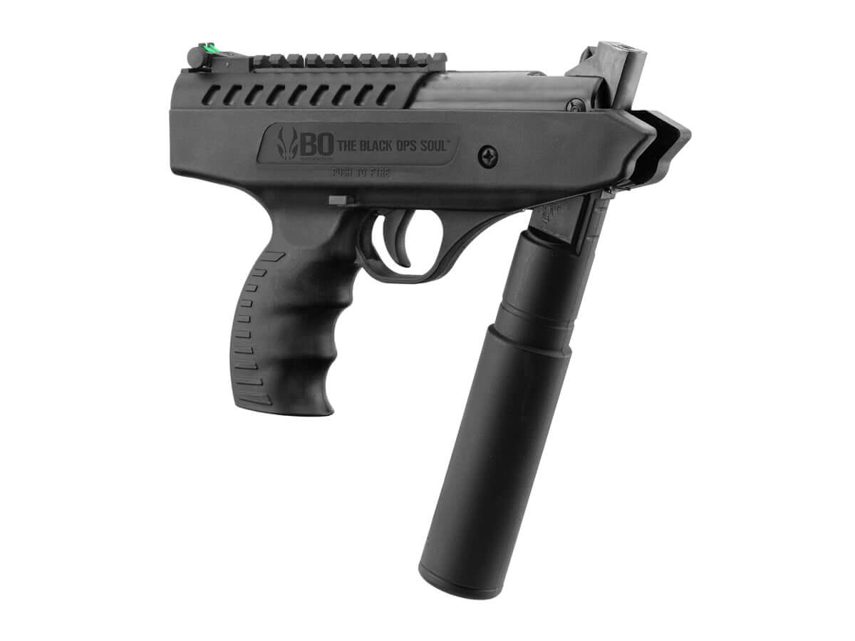 BLACKOPS Pistolet break barrel Langley Silencer 5.5mm(.22) 7J avec modérateur de son intégré.