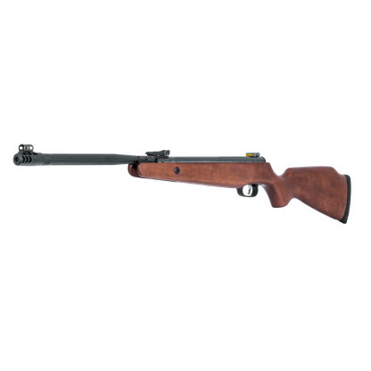 carabine Umarex R-FORCE bois 4.5mm vue de côté avec crosse en bois et canon noir