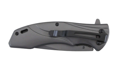 Couteau pliant Stinger Scirocco ST3 Lame 9cm Clip-ceinture vue de profil avec clip-ceinture