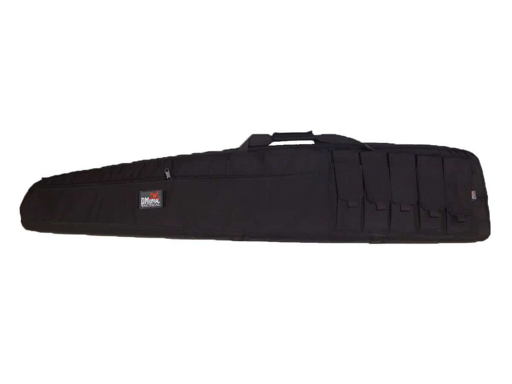 DMoniac Housse de transport renforcée Noir 130cm 5 poches pour carabines avec rembourrage renforcé.