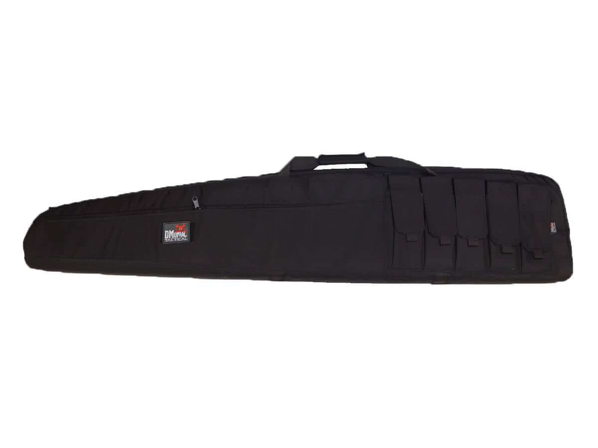 DMoniac Housse de transport renforcée Noir 130cm 5 poches pour carabines avec rembourrage renforcé.