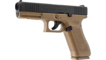 PIST GLOCK 17 GEN5 CAL 43 PAINTBALL T4E COYOTE - réplique d'entraînement CO₂ couleur Coyote.