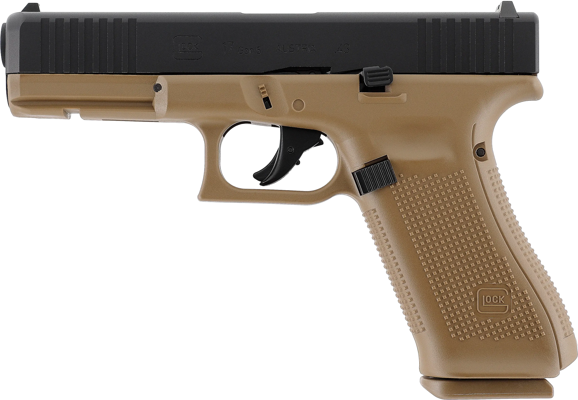 PIST GLOCK 17 GEN5 CAL 43 PAINTBALL T4E COYOTE FRENCH ARMY - réplique d'entraînement CO₂ en calibre .43