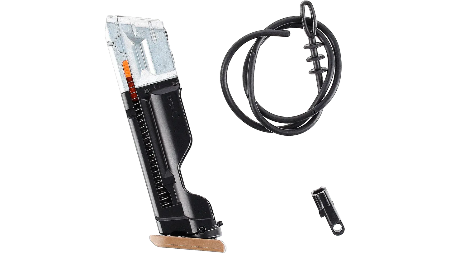 PIST GLOCK 17 GEN5 CAL 43 PAINTBALL T4E COYOTE magazine and accessories for training.