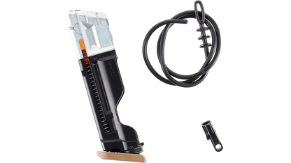 PIST GLOCK 17 GEN5 CAL 43 PAINTBALL T4E COYOTE magazine and accessories for training.