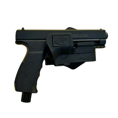 Holster AMOMAX pour pistolets VESTA, rigide et adapté pour Sentinel et TR50, en vue latérale.