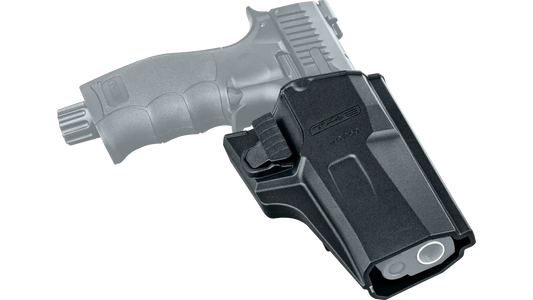 HOLSTER PADDLE POLYMERE RETENTION BOUTON T4E HDP 50 pour pistolet T4E HDP50 avec rétention par bouton.