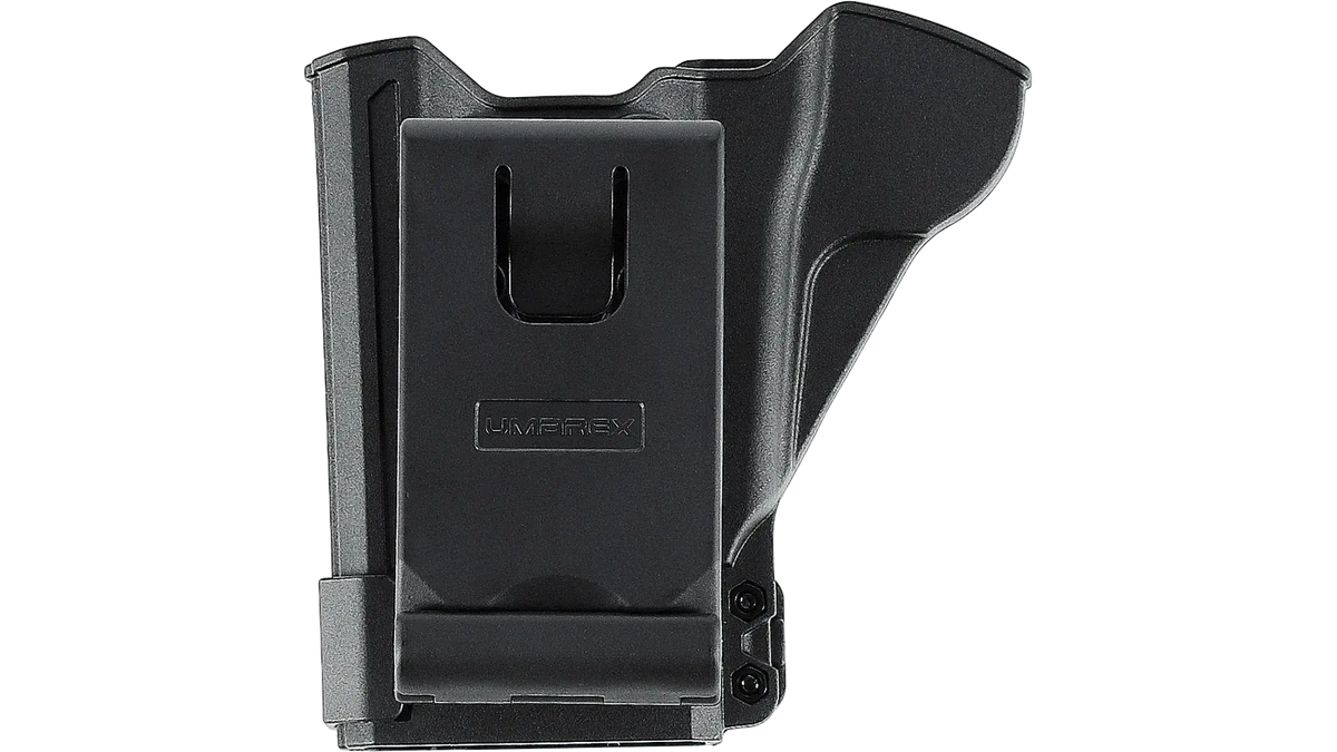 HOLSTER RETENTION BOUTON T4E TR50 – Holster rigide pour revolver T4E TR50 avec système de verrouillage par bouton.