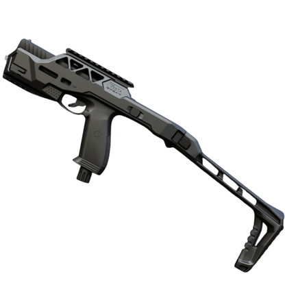 kit de conversion carabine VESTA SPEAR, modèle black avec crosse ergonomique et rail supérieur.