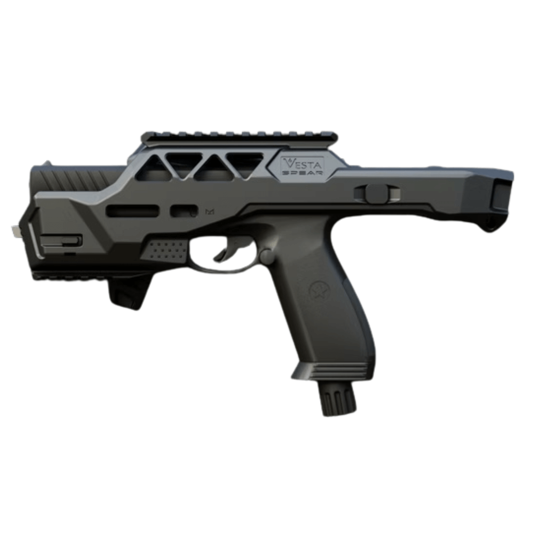 kit de conversion carabine VESTA SPEAR vue latérale d'un pistolet modulaire performant en noir.