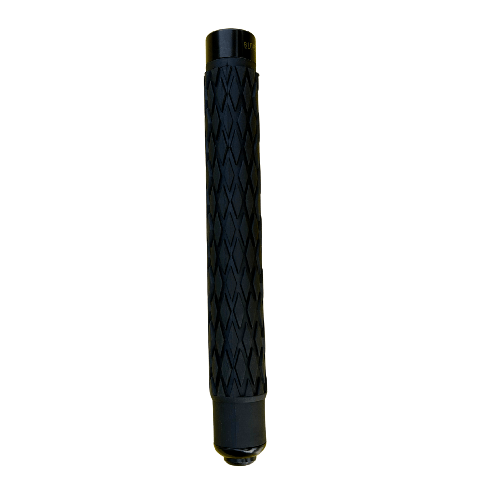 matraque télescopique UMAREX 21" vue de face, bâton de défense compact en acier avec grip texturé.