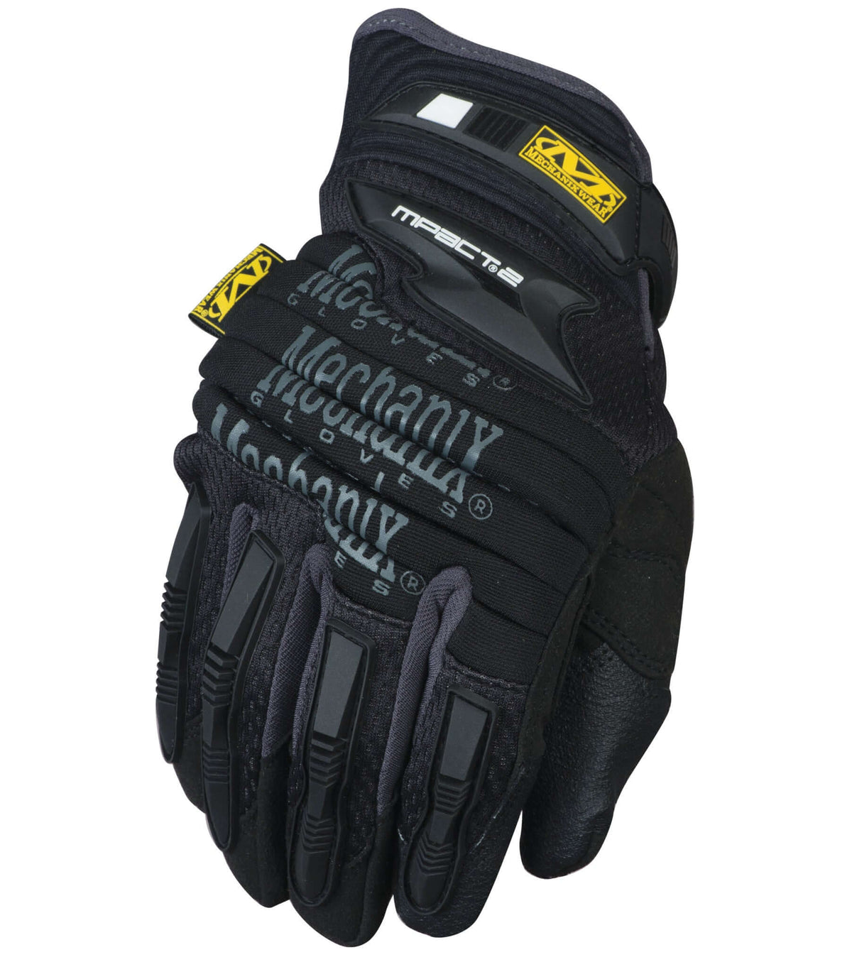 M-PACT 2 Noir de Mechanix, gants de travail sûrs et confortables, offrant protection et adhérence.