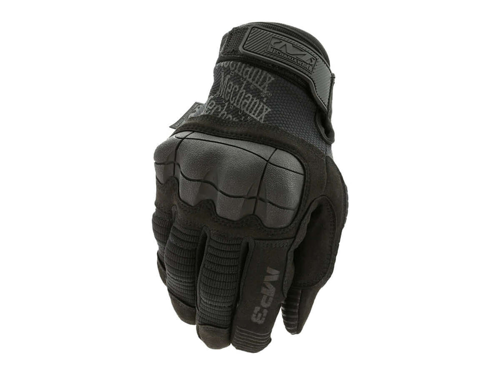 Gants Mechanix M-PACT 3 Noir, gants tactiques avec protection avancée et bonne dextérité pour activités exigeantes.