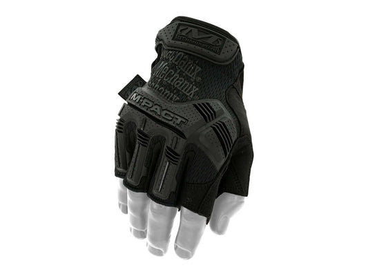 Gants Mechanix M-Pact protection tactique montrant la paume et les détails de protection.