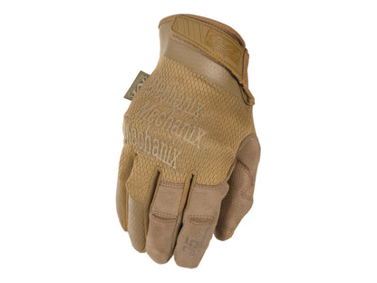 Gants Mechanix Specialty Covert 0.5 de couleur beige, offrant une sensibilité tactile maximale et protection discrète.