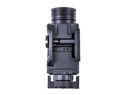 Nextorch WL11 Lampe LED 650lm pour arme de poing vue de dessus, offrant une conception robuste et technique.