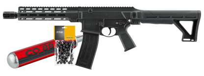 PACK PRET A TIRER T4E TC68 CAL 68 - 7.5 J (100 BILLES ET 1 CARTOUCHE CO2 88G) avec pistolet, billes et cartouche.