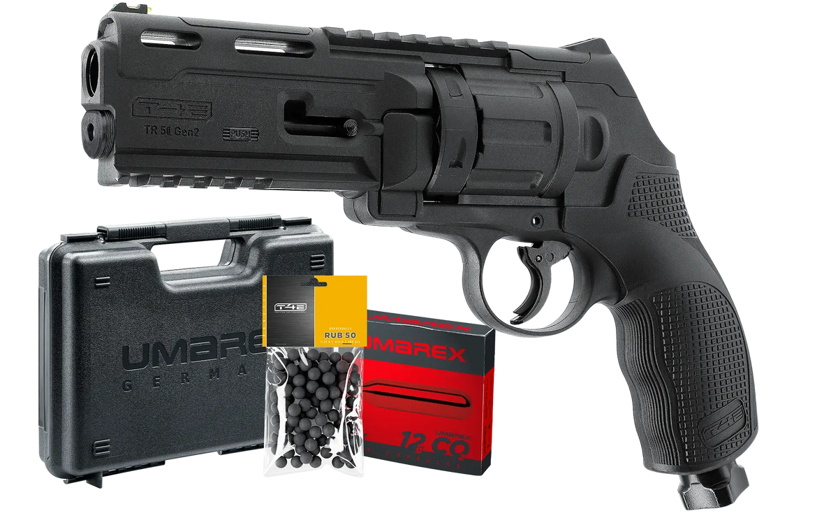 PACK PRET A TIRER TR50L T4E CAL 50 - 13J avec revolver, mallette et munitions.