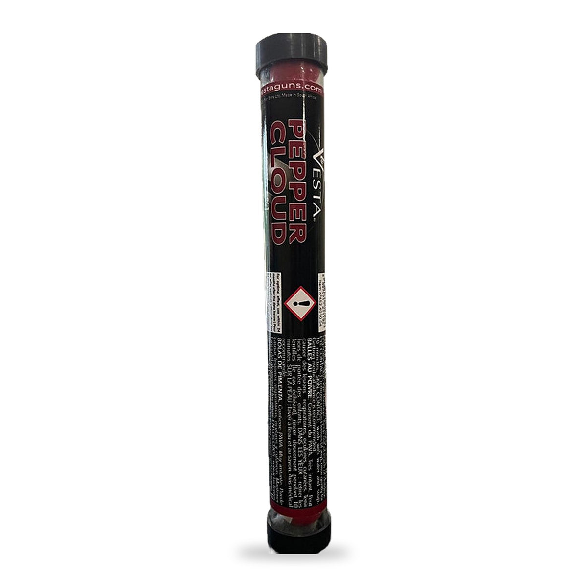 Tube VESTA Pepper Cloud calibre .68, face avant avec le logo
