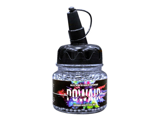 Powair Billes acier 4.5mm bb (x1500) dans un flacon avec couvercle pratique pour le tir de loisir.