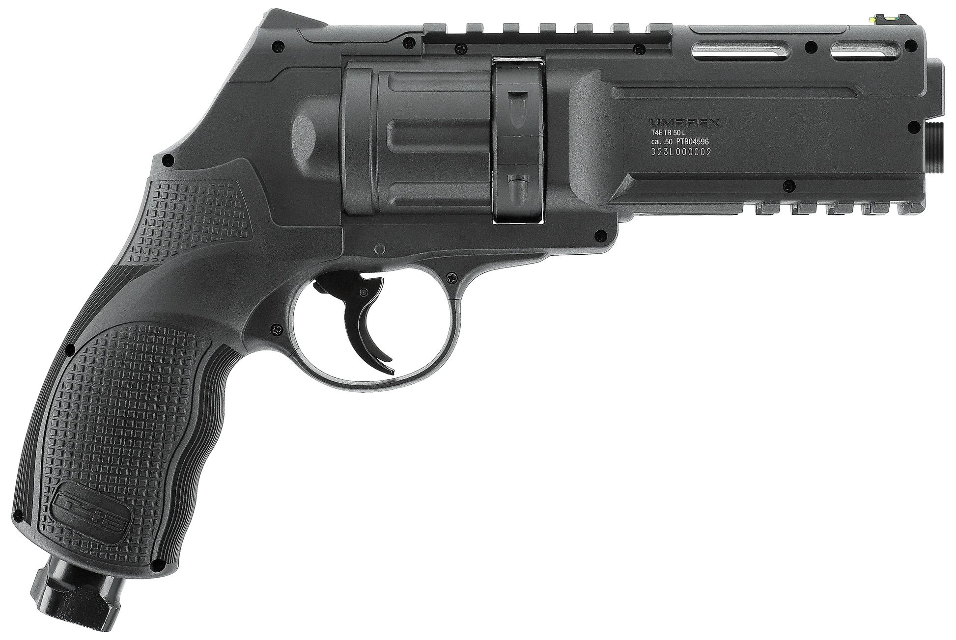 REV T4E TR 50L GEN.2 LASER INTEGRE CAL 50 - 13 J revolver with integrated laser in black.