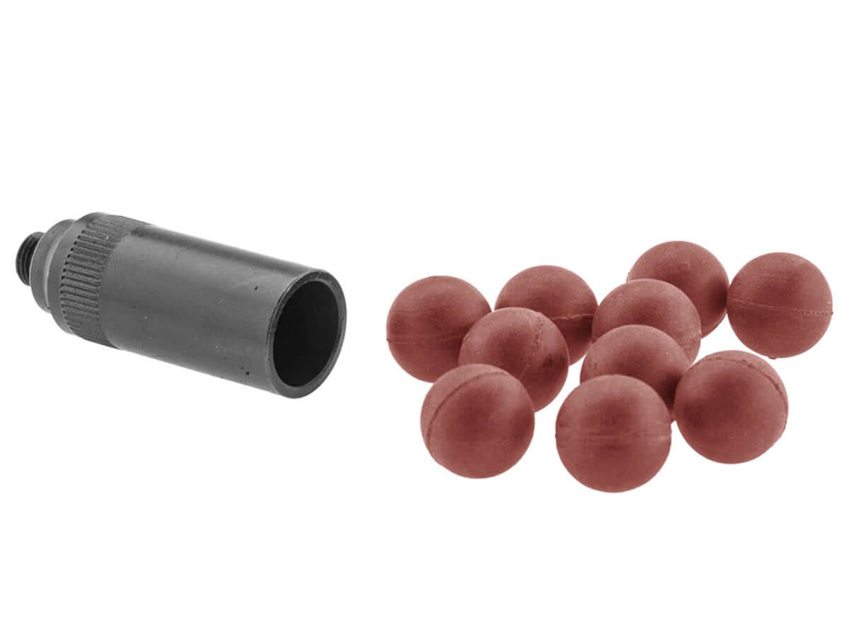 embout lance balle de protection M10x1.50 avec munitions SELF-GOMM en caoutchouc