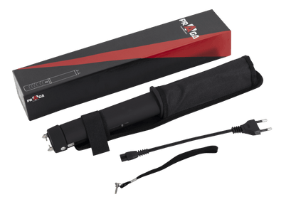 Shocker Matraque Anti-dérapante 3 000 000 Volts 30cm avec chargeur et étui, marque PRAGA.