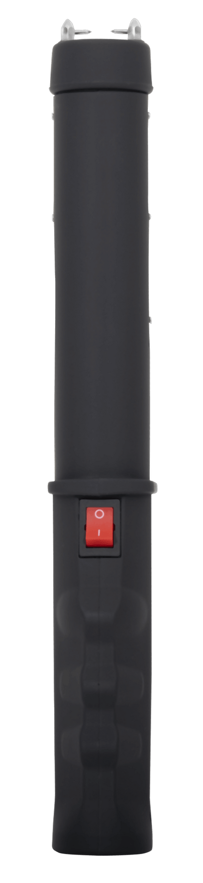 Shocker Matraque Anti-dérapante 3 000 000 Volts 30cm vue de côté, avec bouton d'activation rouge.