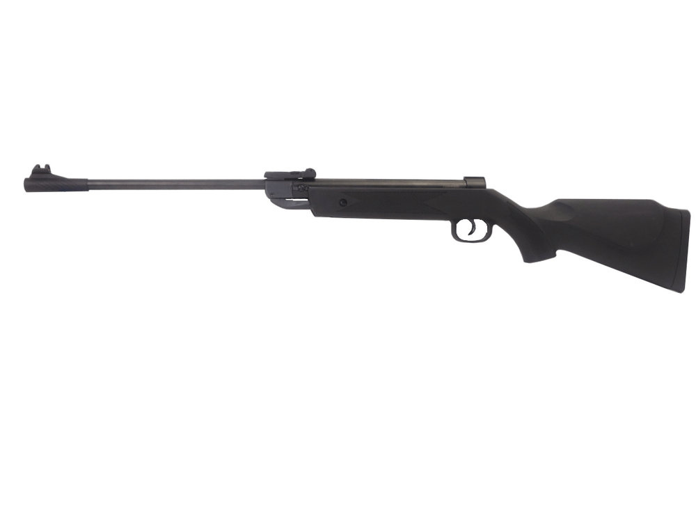 Stinger Carabine Pluton Noir 4.5mm (.177) Break barrel 7.5J rifle side view on white background.