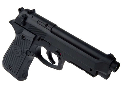 Stinger M92 Co2 Culasse Fixe Noir 4.5mm bb (.177) 1.5J pistol with a sleek black design.