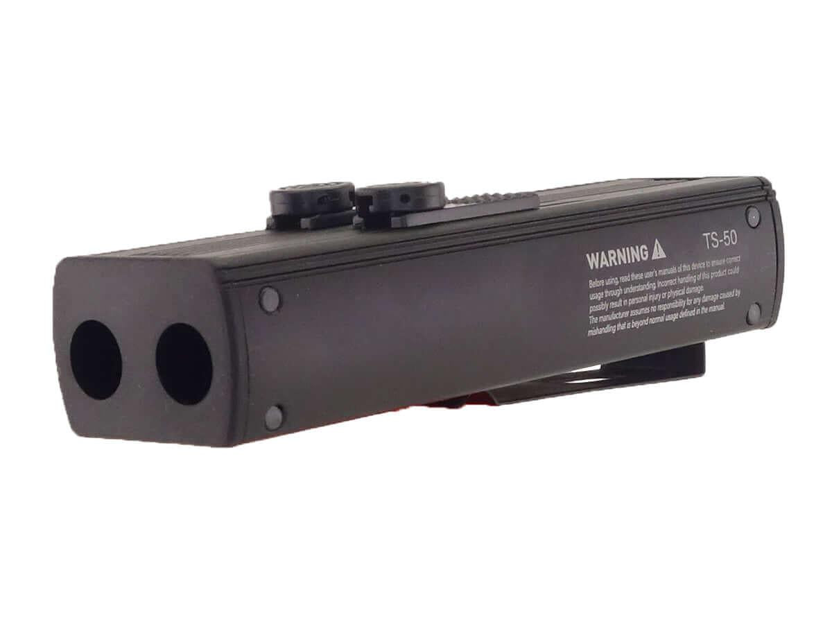 Pistolet de défense compact TS-50 CO2 noir à double canon, vue de côté