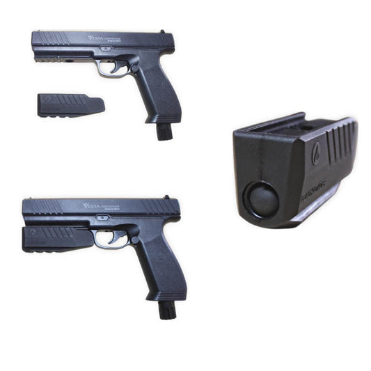 VESTA flashloader chargeur rapide PDW50 Sentinel avec pistolets VESTA calibre .50 en démonstration.