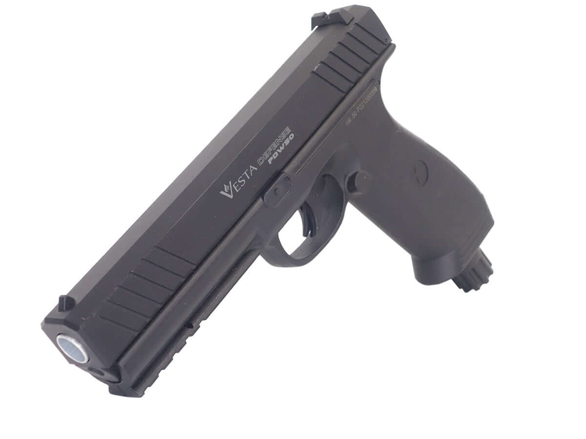 Vesta PDW50 pistolet semi-auto CO2 calibre 50 vue latérale sur fond blanc