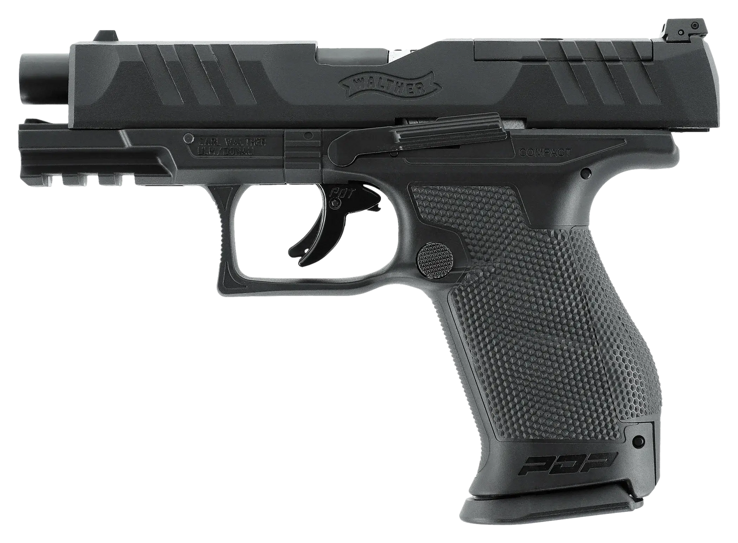 PIST PDP COMPACT 4'' T4E CAL 43 WALTHER - réplique d'entraînement CO₂ sous licence officielle.