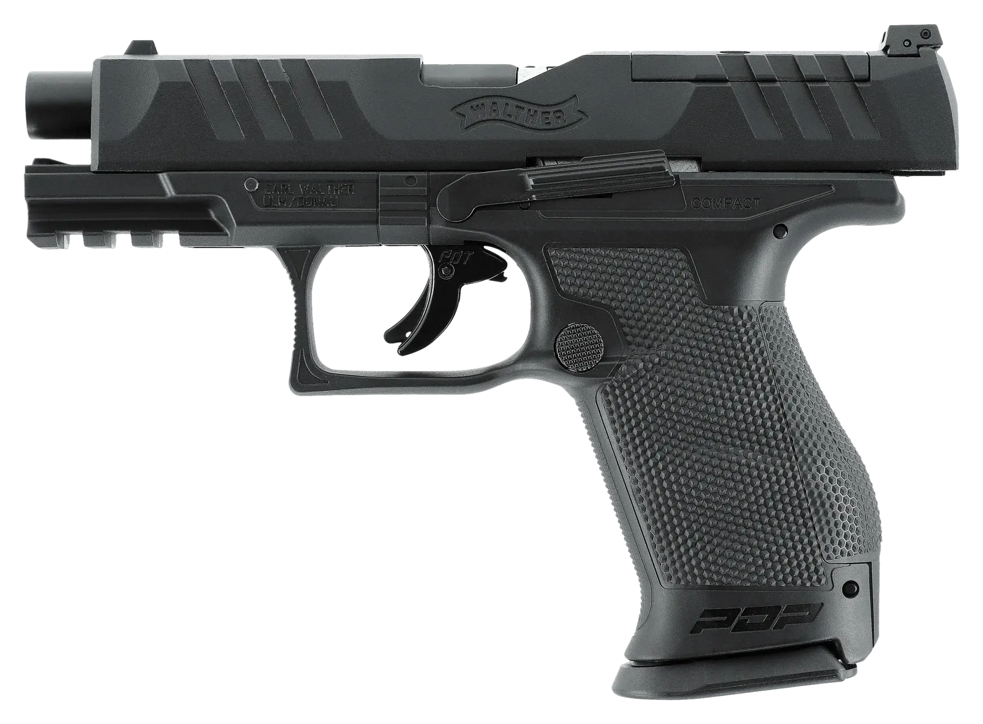 PIST PDP COMPACT 4'' T4E CAL 43 WALTHER - réplique d'entraînement CO₂ sous licence officielle.